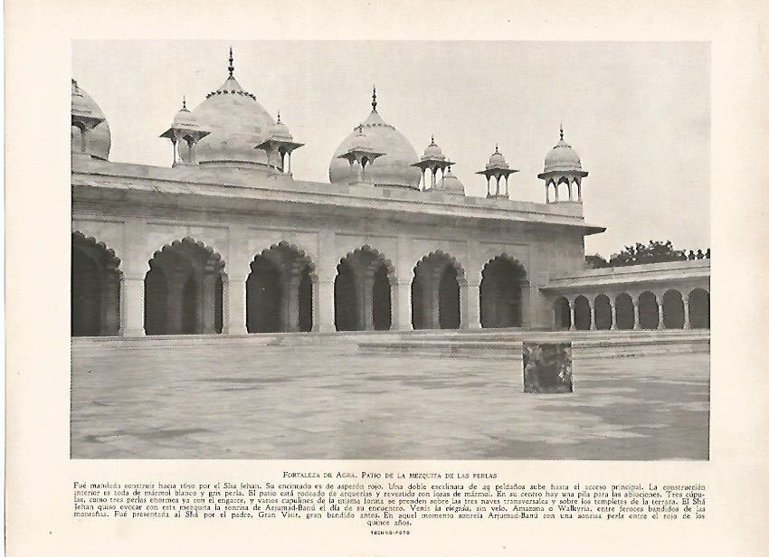 LAMINA 9500: Agra: Patio de la Mezquita de las Perlas