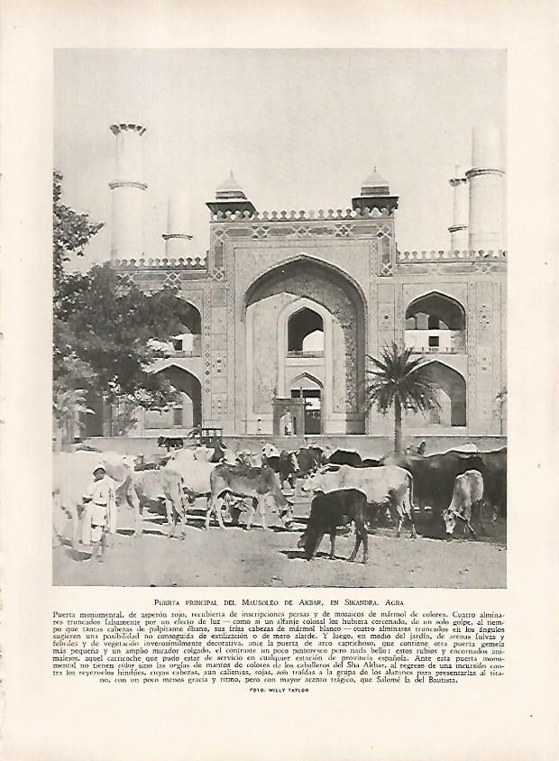 LAMINA 9503: Agra: Puerta del Mausoleo de Akbar