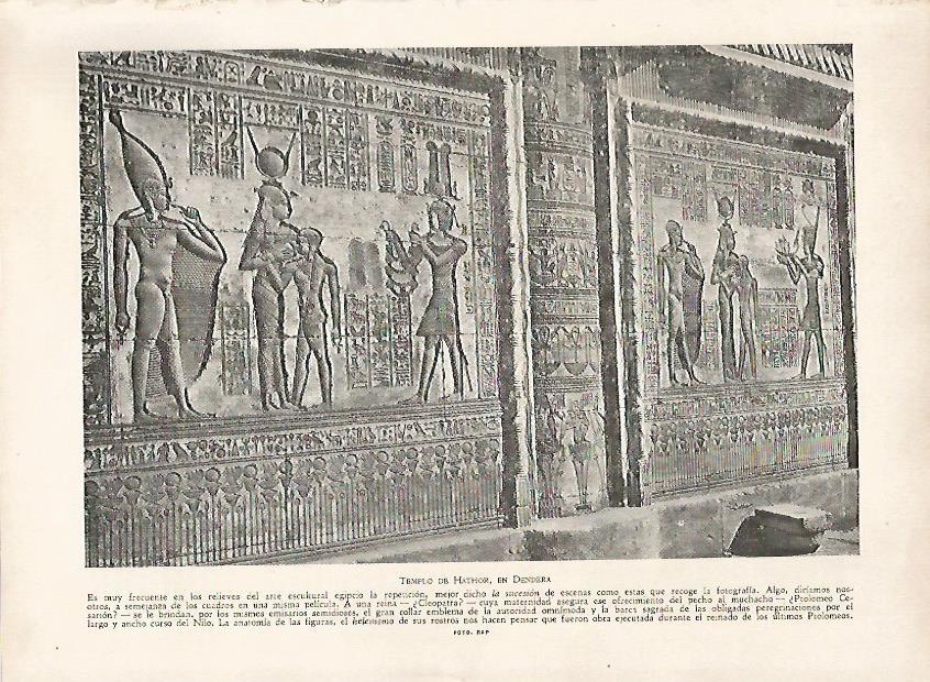 LAMINA 9511: Dendera: Jeroglificos del Templo de Hathor