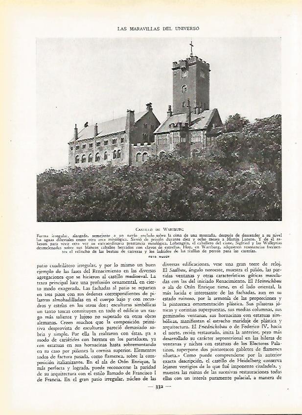 LAMINA 9537: Castillo de Wartburg