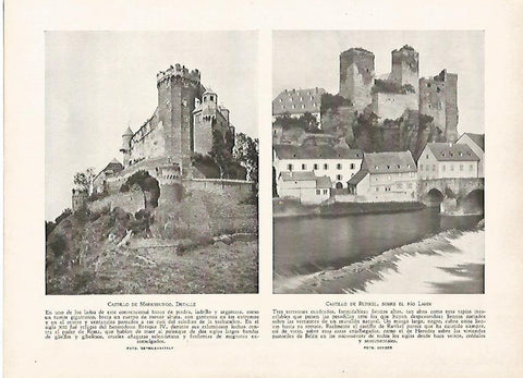 LAMINA 9548: Castillo de Marksburgo y Castillo de Runkel