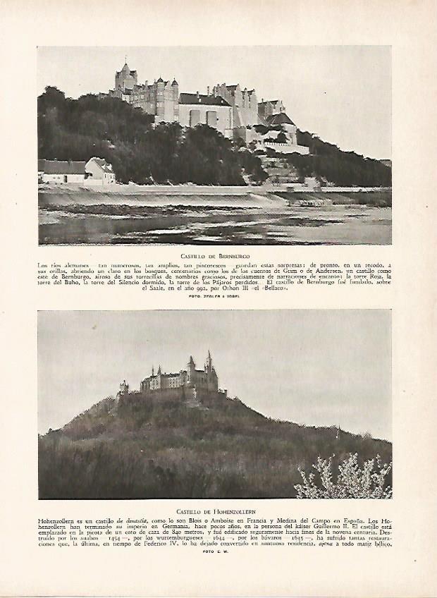 LAMINA 9556: Castillo de Bernburgo y Castillo de Hohenzollern