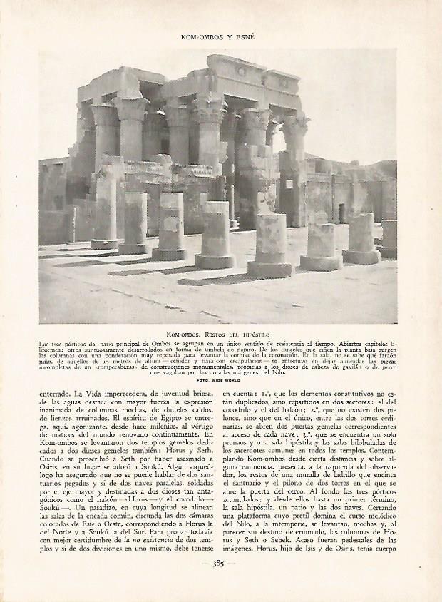 LAMINA 9566: Kom Ombo: Restos del Hipostilo