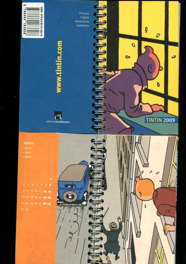 Tintin agenda bolsillo 2009