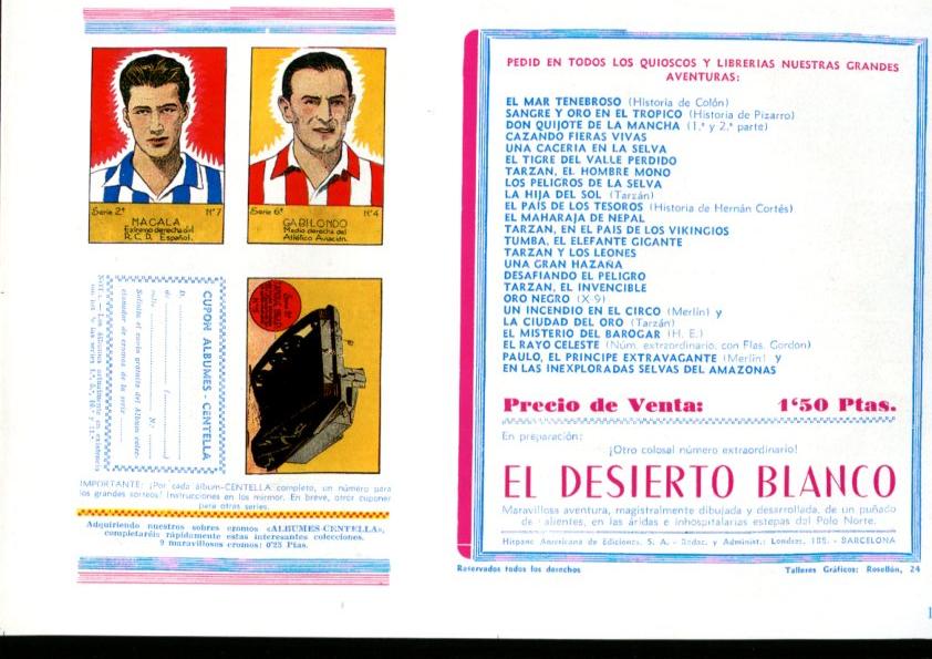 Facsimil: El Hombre Enmascarado (The Phantom) numero 13: El prisionero del Himalaya (trasera cromos deportes)