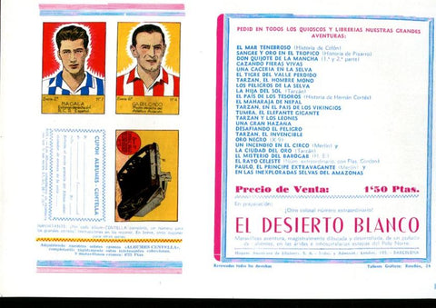 Facsimil: El Hombre Enmascarado (The Phantom) numero 13: El prisionero del Himalaya (trasera cromos deportes)