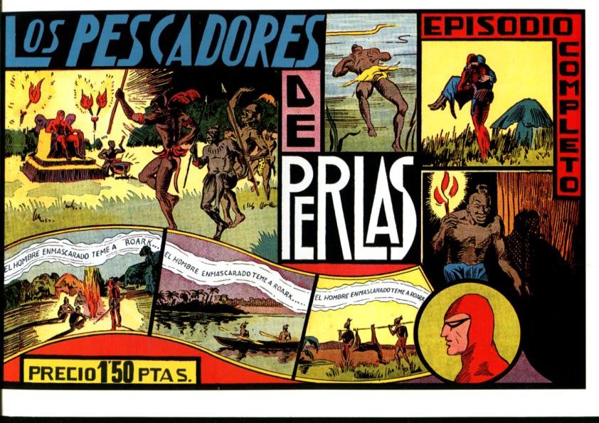 Facsimil: El Hombre Enmascarado (The Phantom) numero 18: Los pescadores de Perlas (trasera lecciones del jefe piloto)