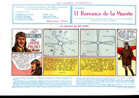 Facsimil: El Hombre Enmascarado (The Phantom) numero 19: La ley del desierto (trasera lecciones del jefe piloto)