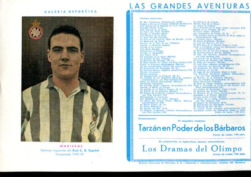 Facsimil: El Hombre Enmascarado (The Phantom) numero 24: El fin del circulo de oro (trasera Galeria Deportiva: Mariscal del Español)