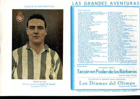 Facsimil: El Hombre Enmascarado (The Phantom) numero 24: El fin del circulo de oro (trasera Galeria Deportiva: Mariscal del Español)
