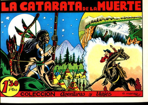 Facsimil: Aventuras y Viajes: Iranzo: La catarata de la muerte
