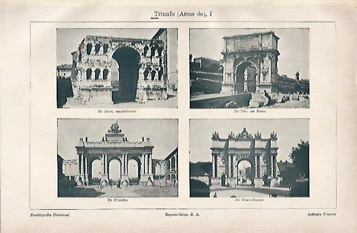 LAMINA ESPASA 892: Ejemplos de Arcos de Triunfo