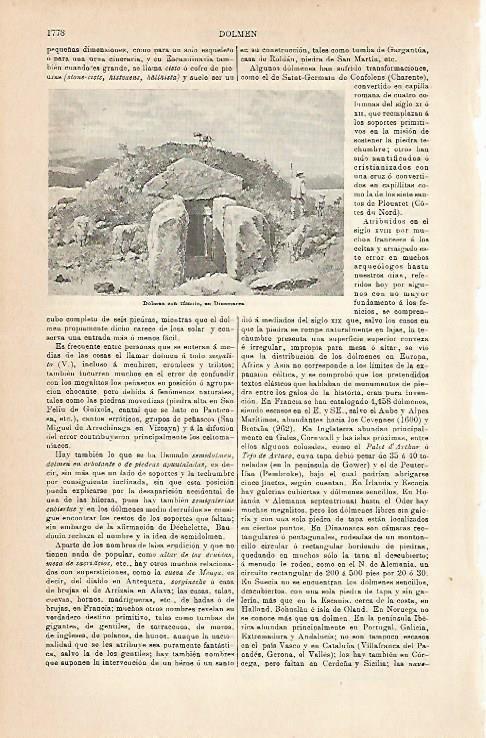 LAMINA ESPASA 3100: Dolmen con tumulo en Dinamarca