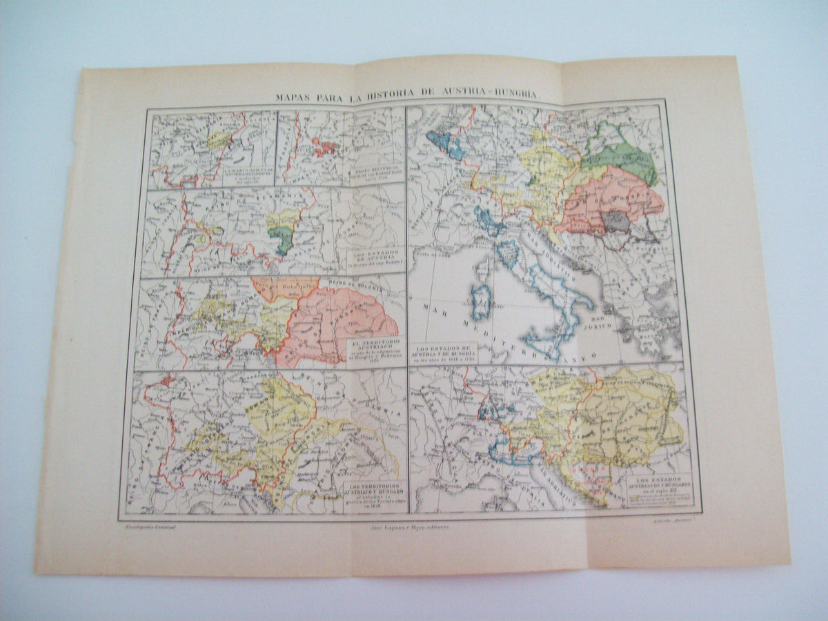 LAMINA ESPASA 7132: Mapa para la historia de Austria-Hungria