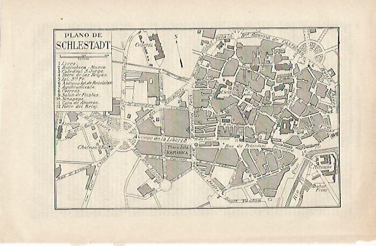 LAMINA ESPASA 12455: Plano de SchlestadtFrancia