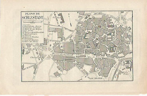 LAMINA ESPASA 12455: Plano de SchlestadtFrancia