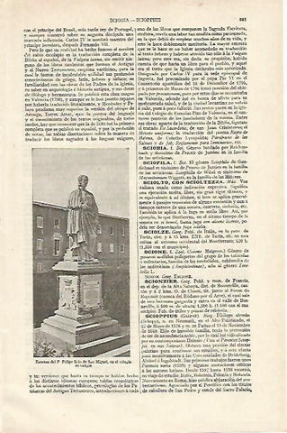LAMINA ESPASA 12432: Estatua de Scio de San Miguel en el colegio de Getafe