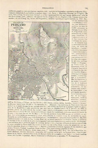 LAMINA ESPASA 18002: Plano de la situacion de Pergamo