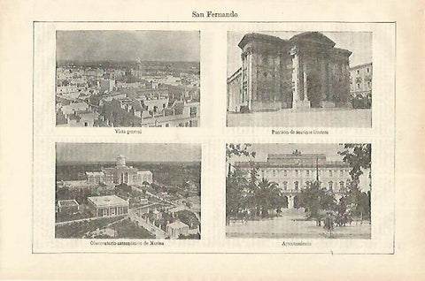 LAMINA ESPASA 18287: Vistas de San Fernando