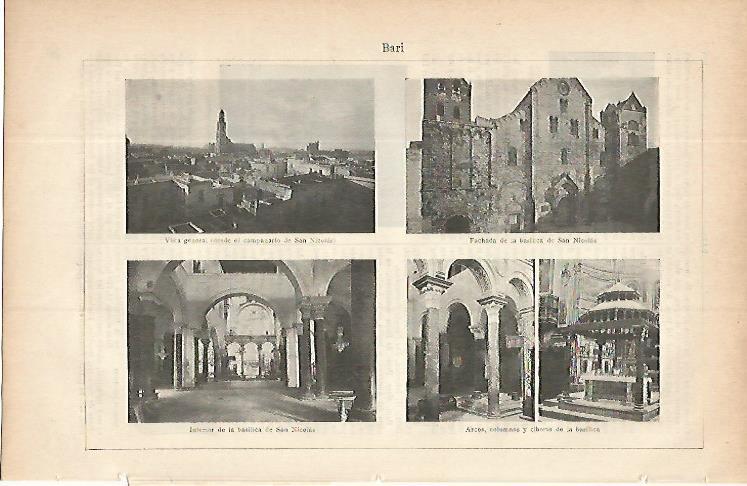 LAMINA ESPASA 9778: Vistas de Bari Italia