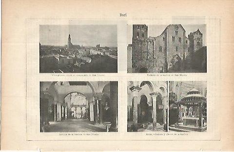 LAMINA ESPASA 9778: Vistas de Bari Italia