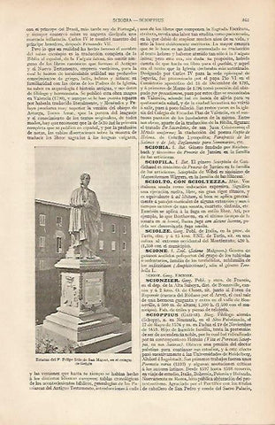 LAMINA ESPASA 19597: Estatua del Padre Felipe en Getafe