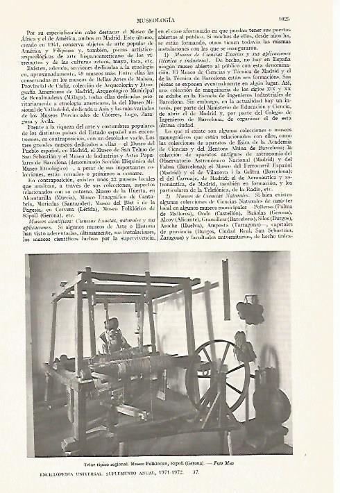 LAMINA ESPASA 13479: Museo Folclorico de Ripoll (Girona)