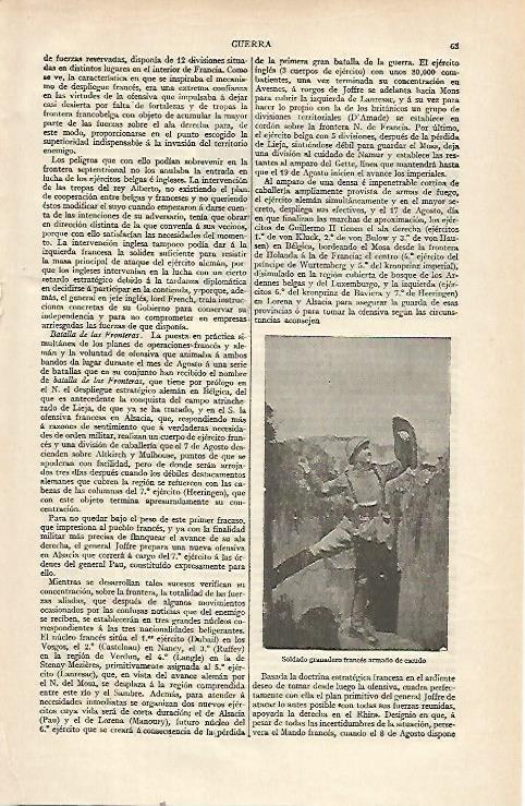 LAMINA ESPASA 21447: Soldado granadero de Francia
