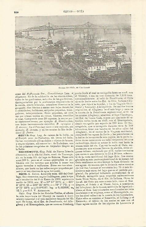 LAMINA ESPASA 21339: Orillas del rio Ohio en Cincinatti