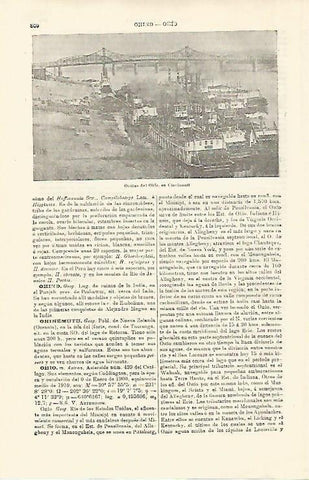 LAMINA ESPASA 21339: Orillas del rio Ohio en Cincinatti