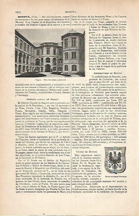 LAMINA ESPASA 22336: Palacio Presidencial en Bogota