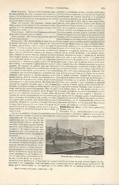 LAMINA ESPASA 23402: Pasarela sobre el Saona en Lyon