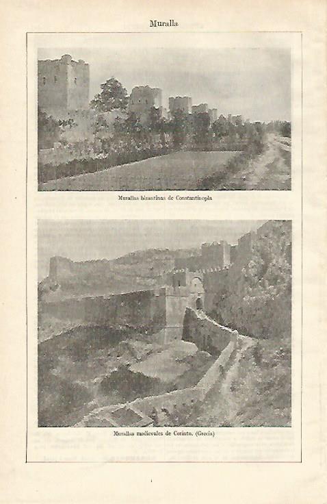 LAMINA ESPASA 24531: Murallas de Estambul y de Corinto