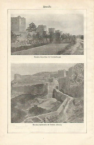 LAMINA ESPASA 24531: Murallas de Estambul y de Corinto