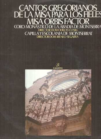 LP:  Cantos Gregorianos de la misa para los fieles