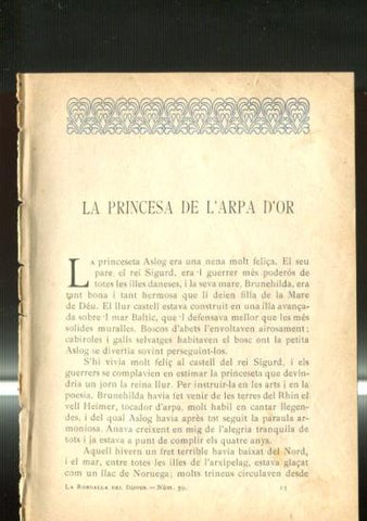 La rondalla del dijous numero 39: La princesa de L'arpa D'or
