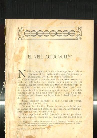 La rondalla del dijous numero 46: El vell acluca ulls