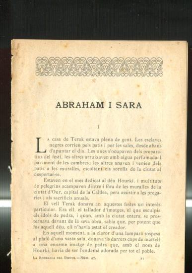 La rondalla del dijous numero 47: Abraham i Sara