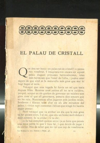La rondalla del dijous numero 48: El palau de cristal (Jordi de Cabestany, dibuixos Billy)