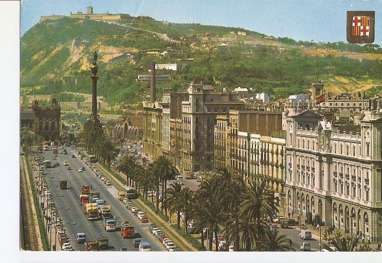 Postal 022453 : Paseo de Colon, Barcelona