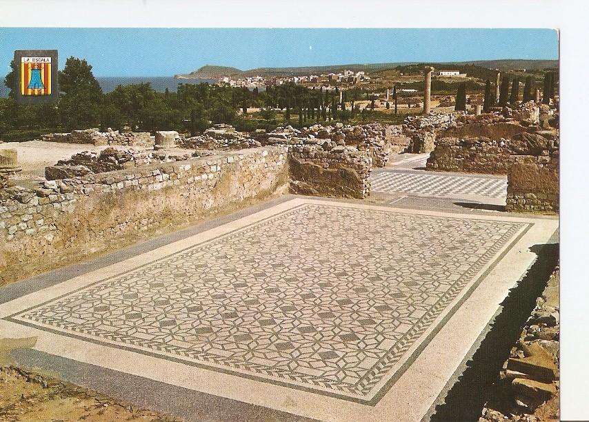 Postal 027764 : La Escala (Costa Brava), Ruinas de Ampurias, Masaicos romanos