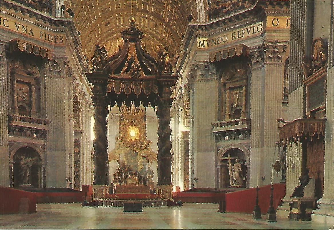 Postal 50254: VATICANO - Basilica de San Pedro - Altar de  la Confesion