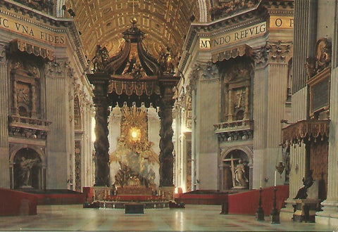 Postal 50254: VATICANO - Basilica de San Pedro - Altar de  la Confesion