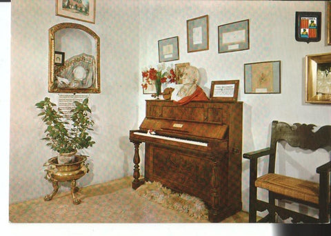 Postal-Postcard 17555: MALLORCA Valldemosa - Celda y Piano de Chopin