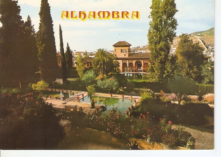 Postal 049910 : Granada. Alhambra Torre de las Damas y Pardines del Partal