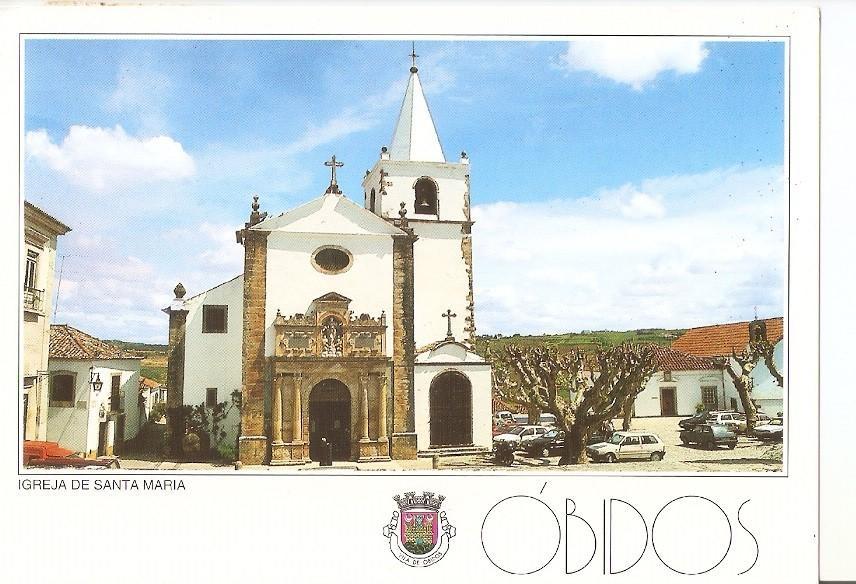 Postal 030838 : Obidos. Igreja de Santa Maria. Portugal