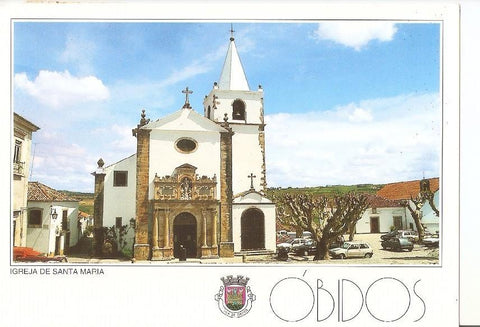 Postal 030838 : Obidos. Igreja de Santa Maria. Portugal