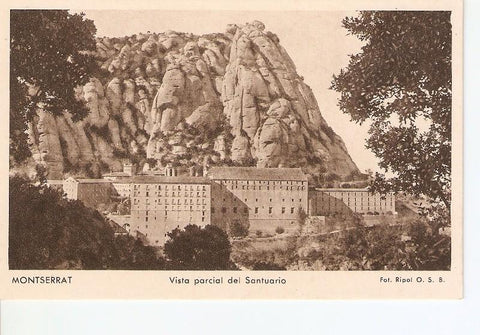 Postal 029079 : Montserrat. Vista parcial del Santuario