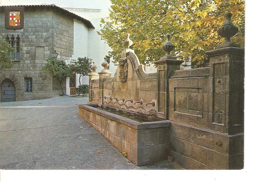 Postal 042640 : Barcelona. Pueblo Español. Fuente de los Siete Caños