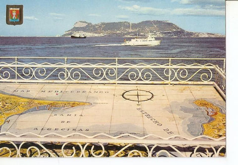 Postal 050475 : Algeciras (Cadiz). Vista del Peñon desde la Balustrada del rompeolas